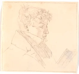 Lezende jonge man, de oudste broer van de kunstenaar, pastoor Carl Adolf Købke (1804-1840)?