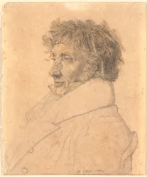 Portret van Bakker P.B.Købke, vader van de kunstenaar