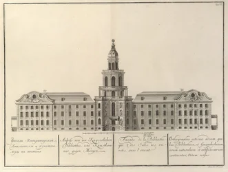 Keizerlijke Bibliotheek en Kunstkamer Uit: Het gebouw van de Keizerlijke Academie van Wetenschappen, 1741