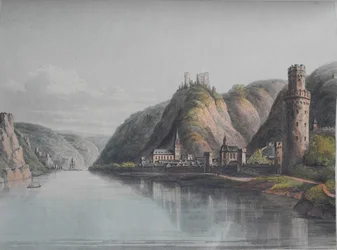 Uitzicht op Oberwesel. Uit: Een schilderachtige tour langs de Rijn van Mentz naar Keulen, 1820