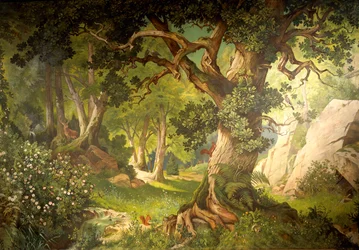 De tuin van de magiër Klingsor, uit de Parzival-cyclus, Grote Muziekkamer, ca. 1883-84