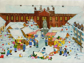 Kerstmarkt (Oude Stad, Erlangen Universiteit)