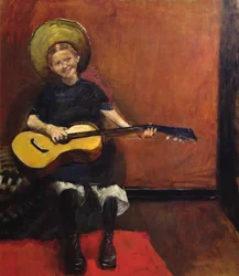 Meisje met gitaar