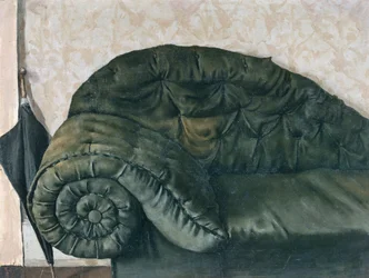 bank en paraplu (schilderij)