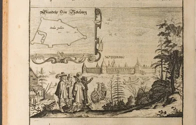 Nöteborg Illustratie uit Reizen naar de Grote Hertog van Muscovy en de Koning van Perzië door Adam Ol