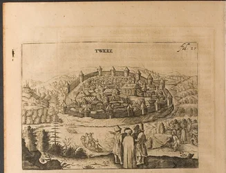 Tver Illustratie uit Reizen naar de Grote Hertog van Moskou en de Koning van Perzië door Adam Olearius