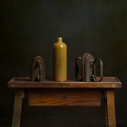Vintage stilleven met ijzerwerk