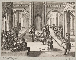 Illustratie voor Adam Olearius, "Persianischer Rosenthal von einem Sinnreichen Poeten Schich Saadi [...]", Schleswig 1660