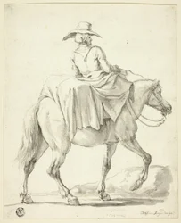 Marktvrouw te paard