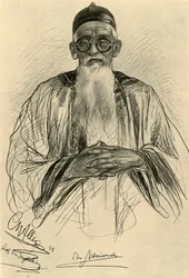 Chinese man met bril, 1898