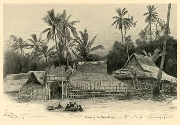 Kampong bij Jomblang, Semarang, Java, 1898