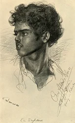 Singalees man, Colombo, Ceylon