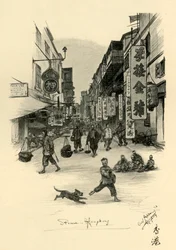 Straat in Hong Kong, 1898