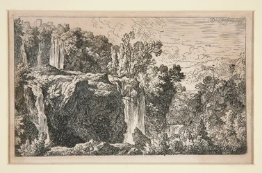 Landschap met waterval