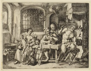 Satyr bij de boer