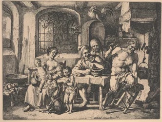 De Sater in het huis van de boeren
