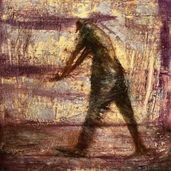 Figuur met reliëf die loopt