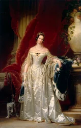 Portret van keizerin Alexandra Fjodorovna Charlotte van Pruisen, 1840