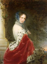 Portret van Keizerin Alexandra Fjodorovna Charlotte van Pruisen, vrouw van Keizer Nicolaas I 1798-1860