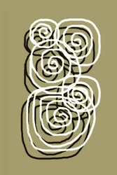 Vloeiende organische spiralen