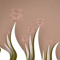Minimalistische roze bloemen