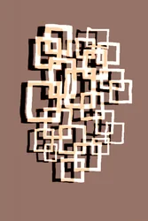 Overlappende geometrische vierkanten