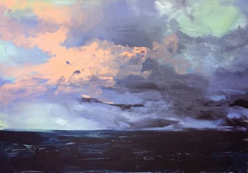 Stormachtige oceaanlucht