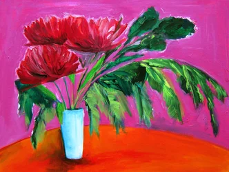 Levendige rode bloemen