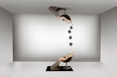 Surrealistische omgekeerde figuren