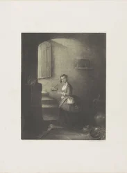 Vrouw met muizenval