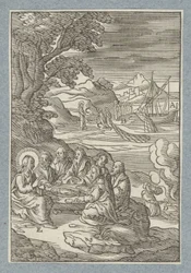 Christus geeft de sleutels van de hemel aan Petrus