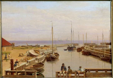 De haven van Dragor in Denemarken in 1826