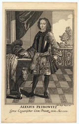 Portret van tsarevitsj Aleksej Petrovitsj van Rusland (1690-1718)