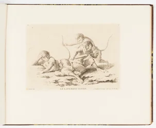 Plaat 7, Le Lavement Donné (De Klysma Gegeven), Singeries ou différentes actions de la vie humaine représentées par des singes (Apenstreken of Verschillende Handelingen van het Menselijk Leven Voorsteld door Apen)