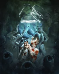 Surrealistische figuren van werpers