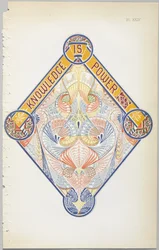 De kunst van decoratief ontwerp: met een bijlage, waarin de uren van de dag worden gegeven waarop bloemen opengaan, uitgegeven door Day & Son, Londen, 1862