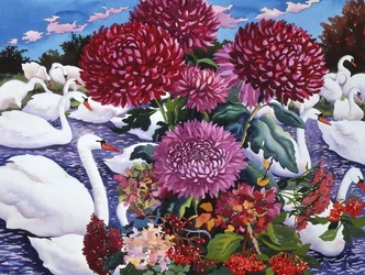 Zwanen en chrysanten, 2005