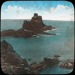 Gewapende Ridders Rots, Lands End, Cornwall, eind 19e of begin 20e eeuw
