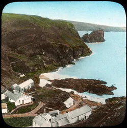 Kynance Cove en dorp, Cornwall