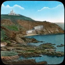 De Vuurtoren van Lizard, Cornwall, eind 19e of begin 20e eeuw