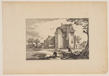 Boerderij met duiventillen, uit Landschappen (Verscheyden aerdige Lanthuysen...)