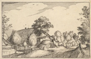 Dorpsweg, plaat 12 uit Regiunculae et Villae Aliquot Ducatus Brabantiae