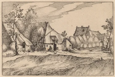 Boerderijen in een Dorp