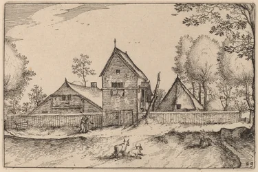 Grote ommuurde boerderij