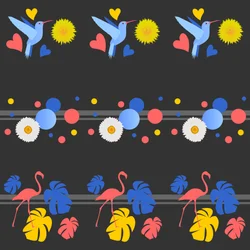 Vogels, Bloemen, Vlekken en Strepen