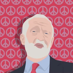 Portret van Jeremy Corbyn