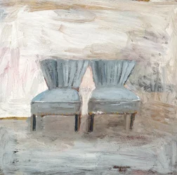 Lichtblauwe stoelen