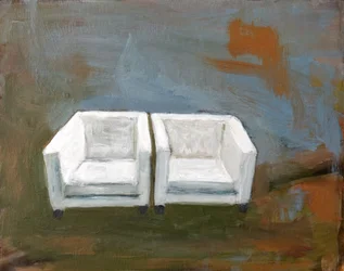 Twee witte stoelen