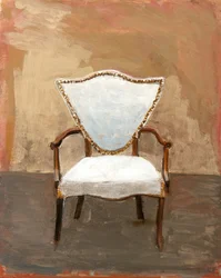 Vintage gestoffeerde fauteuil