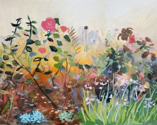 Levendige zomertuin